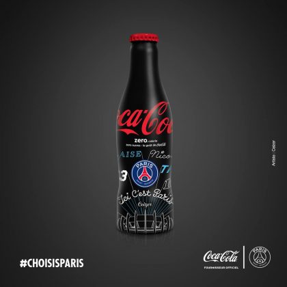 Coca-Cola x PSG - Bouteille Noire