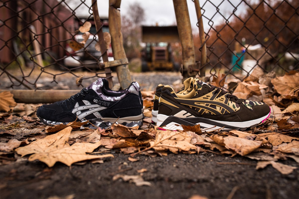 BAPE x ASICS Gel-Kayano Trainer + Gel-Lyte V 'Camo' Pack | Lookbook |